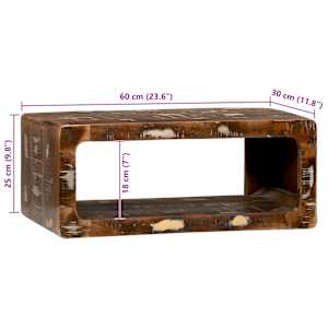 Televizní skříň 60 x 30 x 25 cm Masivní recyklované dřevo - obrázek 11