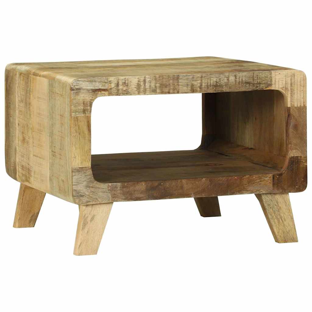 Масичка за кафе 50x50x35 см от масивна груба мангова дървесина