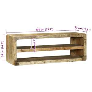 Televizní skříň 100 x 32 x 36 cm Masivní magnovníkové dřevo - obrázek 11