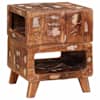 vidaXL Otsalaud riiuliga Pruun 40 x 40 x 49 cm Tugev taastatud puit
