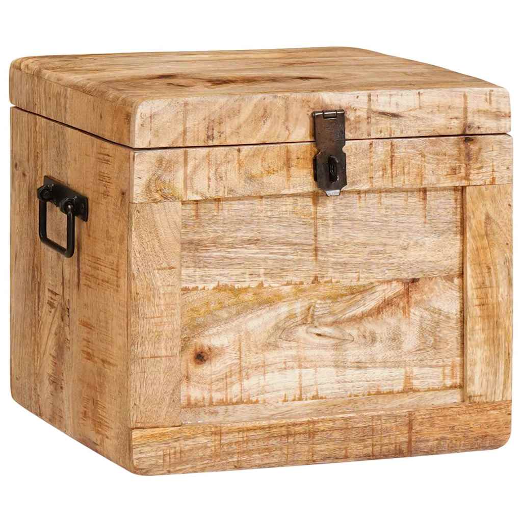 Salvestuskarp ladustamisega lukuga 70 x 35 x 40 cm mangopuit