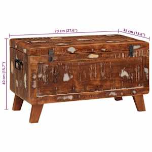 Úložná krabice 70 x 35 x 40 cm masivní recyklované dřevo - obrázek 13