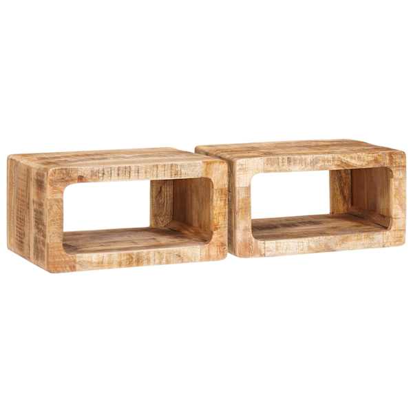 vidaXL &Ouml;&ouml;kapp 2 tk Pruun 45 x 30 x 24 cm Tugev mango puu