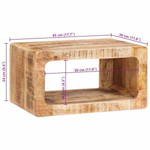 Noční stolek 2 pcs Hnědá 45 x 30 x 24 cm Masivní mangové dřevo - obrázek 12