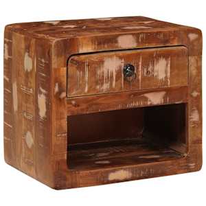 Visok stenski nočni omarici s polico večbarvno 40 x 30 x 36 cm