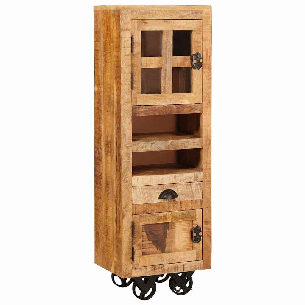 Highboard met lade Bruin 40 x 30 x 120,5 cm massief mangohout