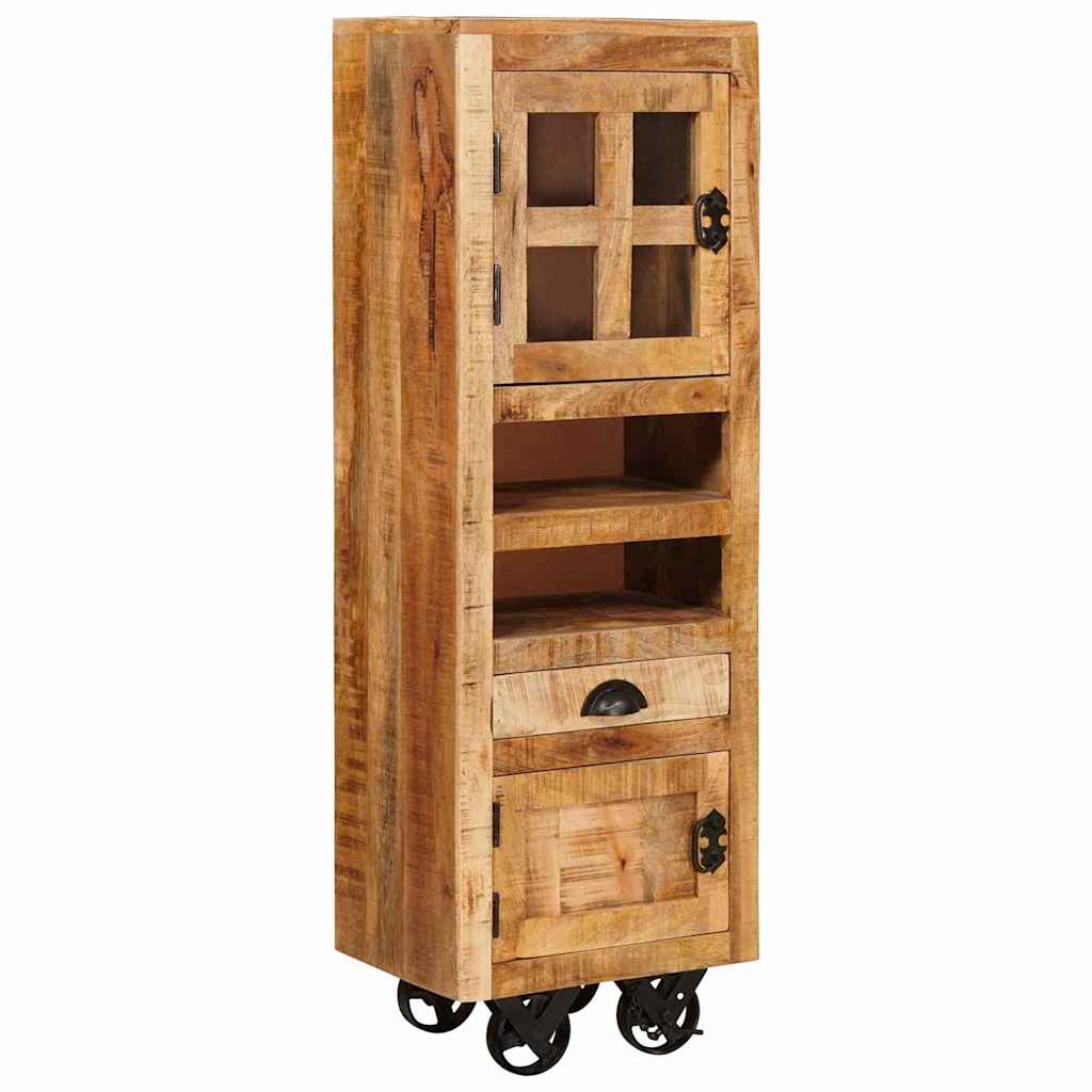 vidaXL Highboard met lade Bruin 40 x 30 x 120,5 cm massief mangohout