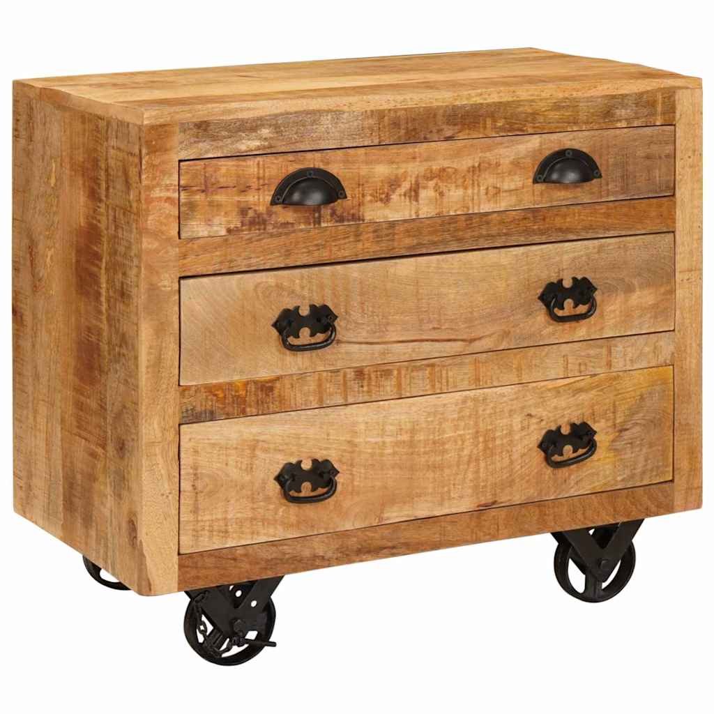 Bijzetkast Bruin 70 x 38 x 63 cm massief mangohout