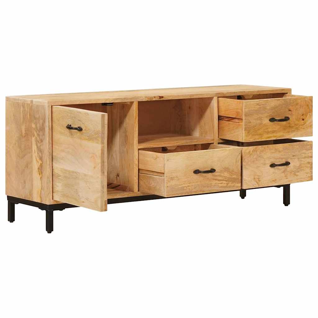 vidaXL Tv-meubels met lade Bruin 110 x 30 x 46 cm Massief Mango Hout