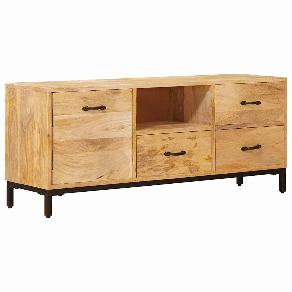 Tv-meubels met lade Bruin 110 x 30 x 46 cm Massief Mango Hout image 4