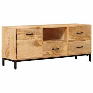 Stojany na TV Hnědá 110 x 30 x 46 cm Masivní mangové dřevo - obrázek 4