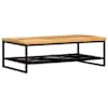 vidaXL Kohvilaud Pruun ja must 110 x 55 x 35 cm Tugev mango puu