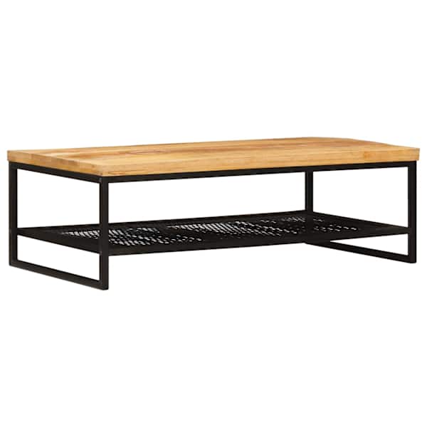 vidaXL Kohvilaud Pruun ja must 110 x 55 x 35 cm Tugev mango puu