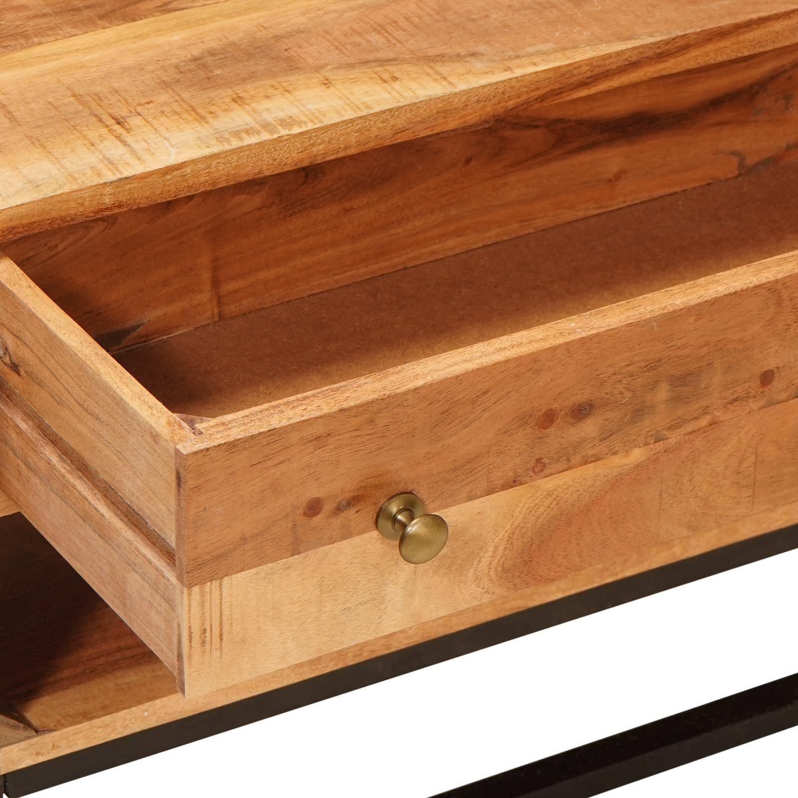 TV-kaappi Luonnollinen 110 x 30 x 44 cm Tiheä akasiapuu - Image 9