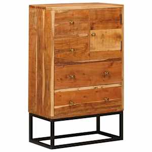 Komoda se dveřmi Přírodní 55 x 30 x 90 cm Masivní akátové dřevo - obrázek 2