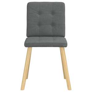 Jídelní židle 2 ks tmavě šedé textil - obrázek 4