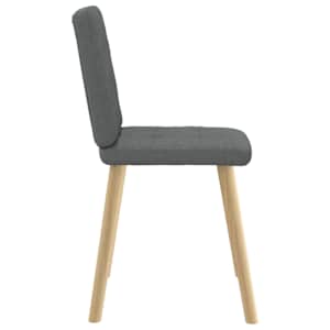 Jídelní židle 2 ks tmavě šedé textil - obrázek 5