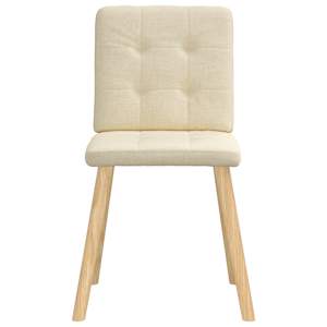 Jídelní židle 2 ks krémové textil - obrázek 4