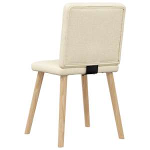 Jídelní židle 2 ks krémové textil - obrázek 6