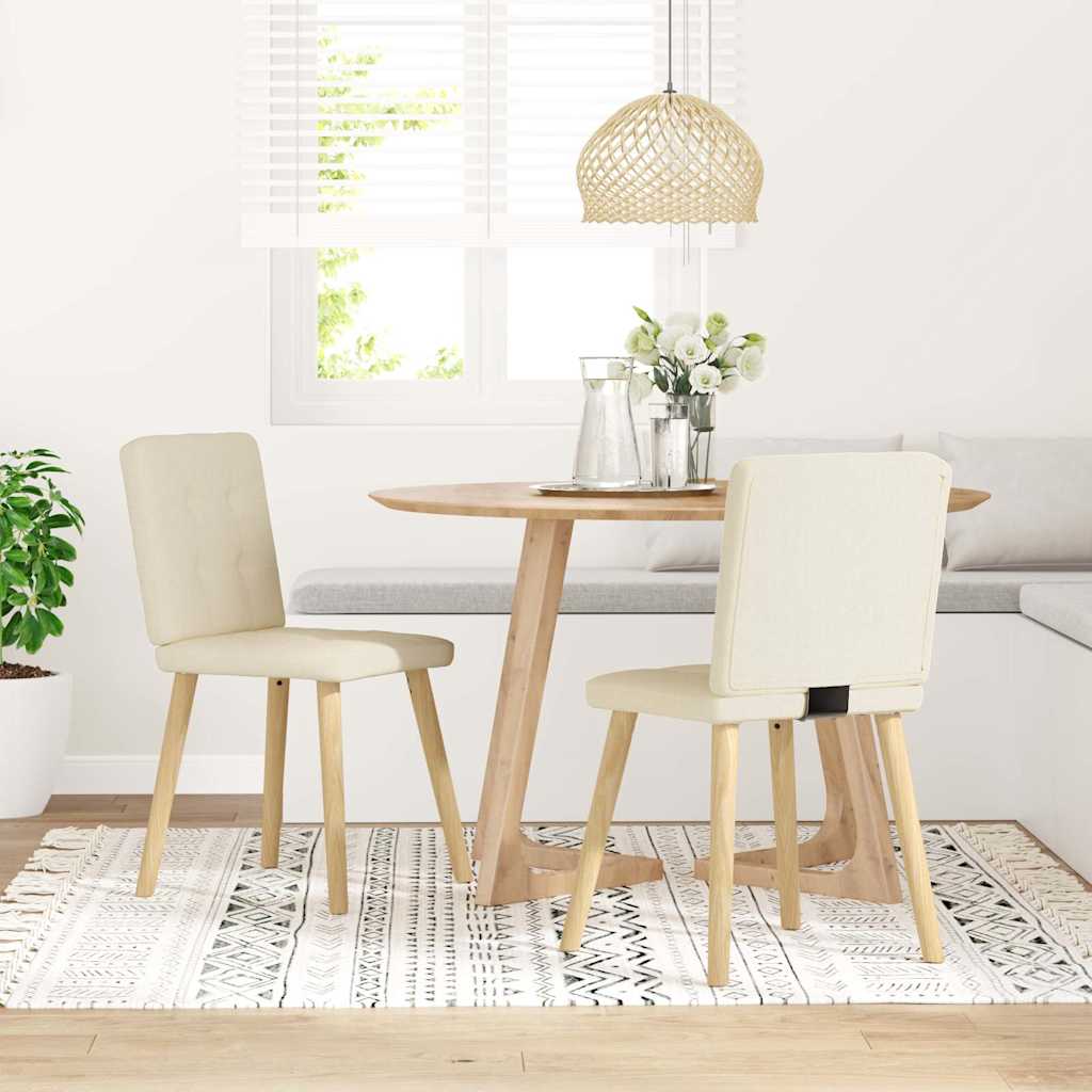 vidaXL Eetkamerstoelen 2 st linnen afbeelding