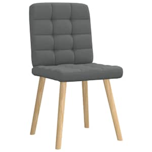 Jídelní židle 2 ks tmavě šedé textil - obrázek 3