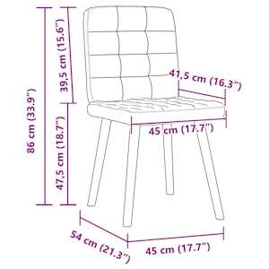 Jídelní židle 2 ks černé textil - obrázek 9