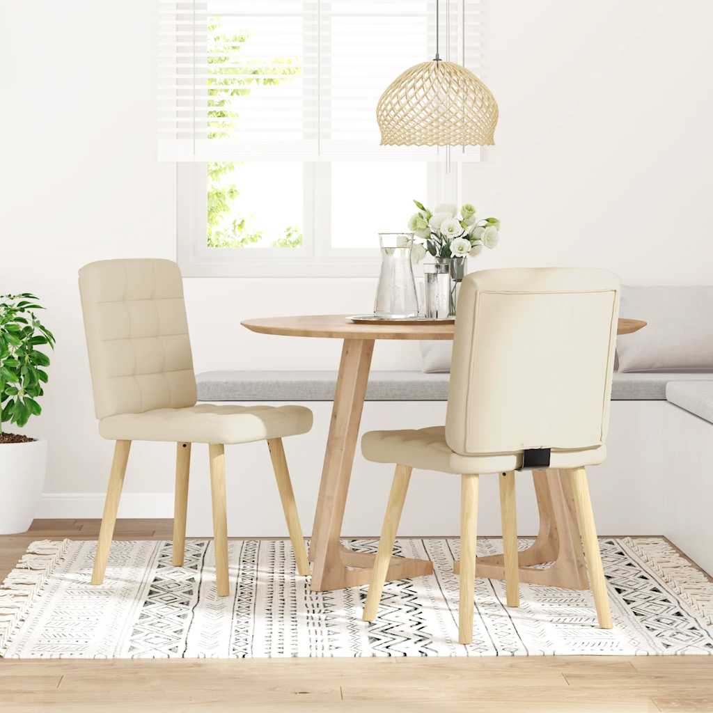 vidaXL Eetkamerstoelen 2 st linnen afbeelding