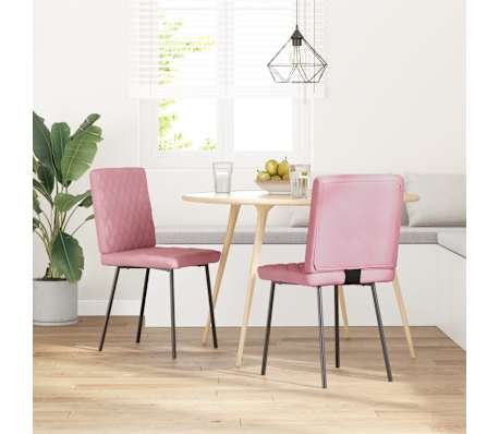 vidaXL spisebordsstole 2 stk. fl&oslash;jl lyser&oslash;d