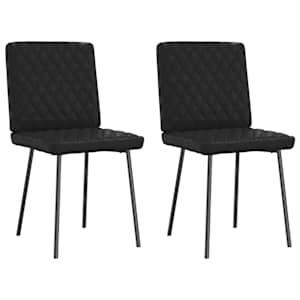 vidaXL s&ouml;&ouml;gitoolid 2 tk, must, kunstnahk