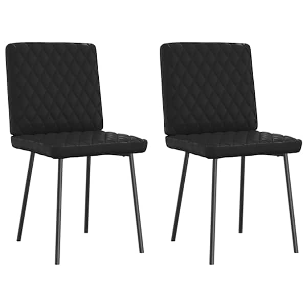 vidaXL s&ouml;&ouml;gitoolid 2 tk, must, kunstnahk