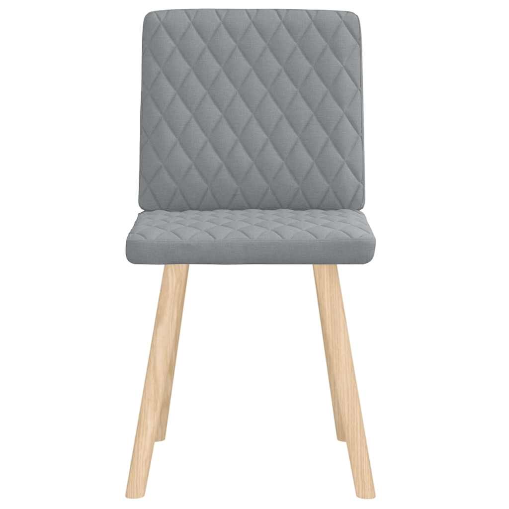vidaXL Eetkamerstoelen 2 st stof lichtgrijs afbeelding