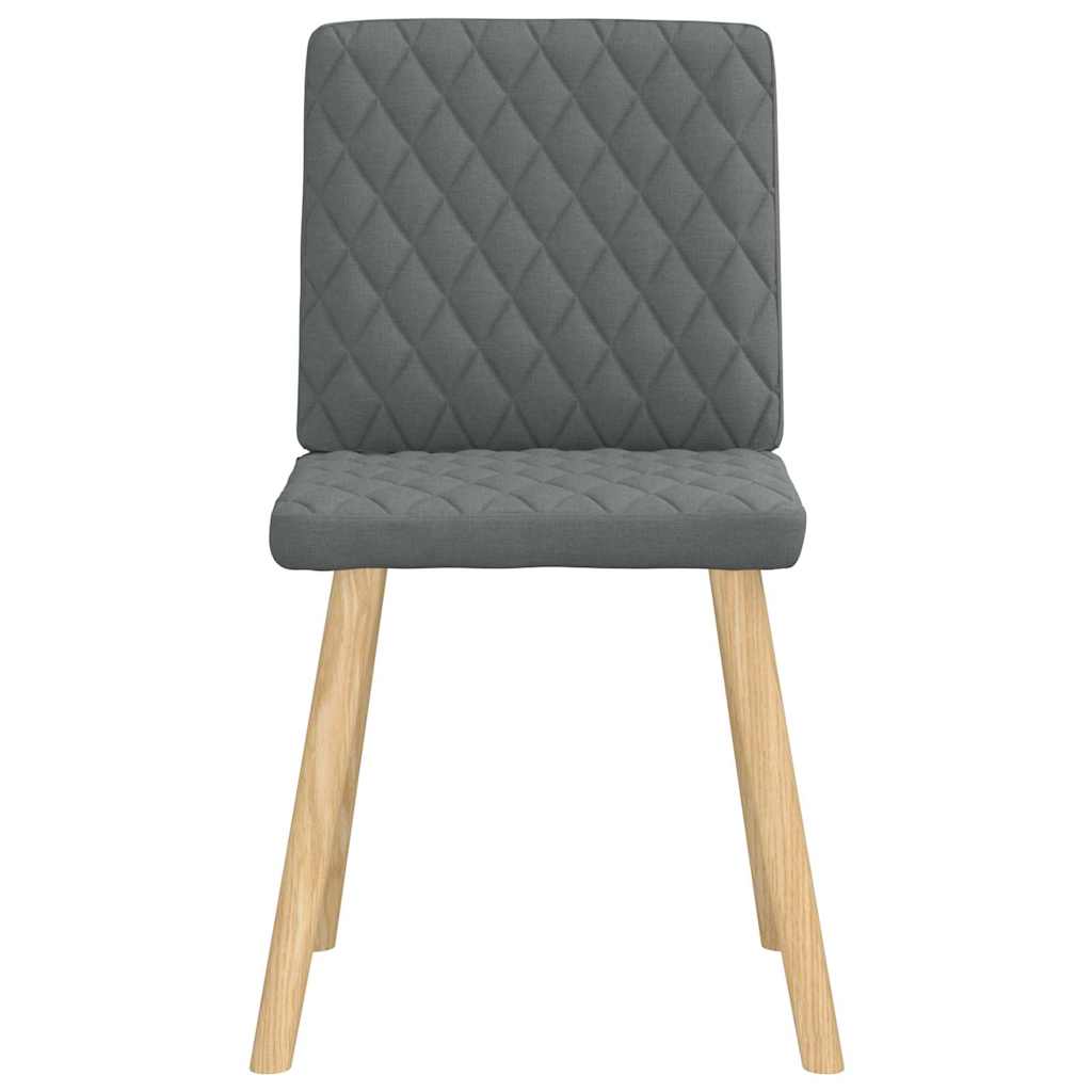 vidaXL Eetkamerstoelen 2 st stof donkergrijs