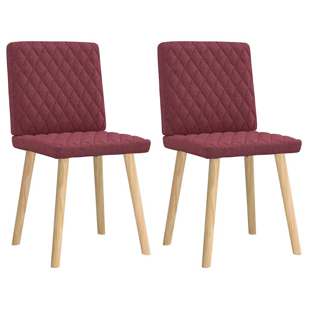 vidaXL JĂ­delnĂ­ Ĺľidle 2 ks vĂ­novĂ© textil