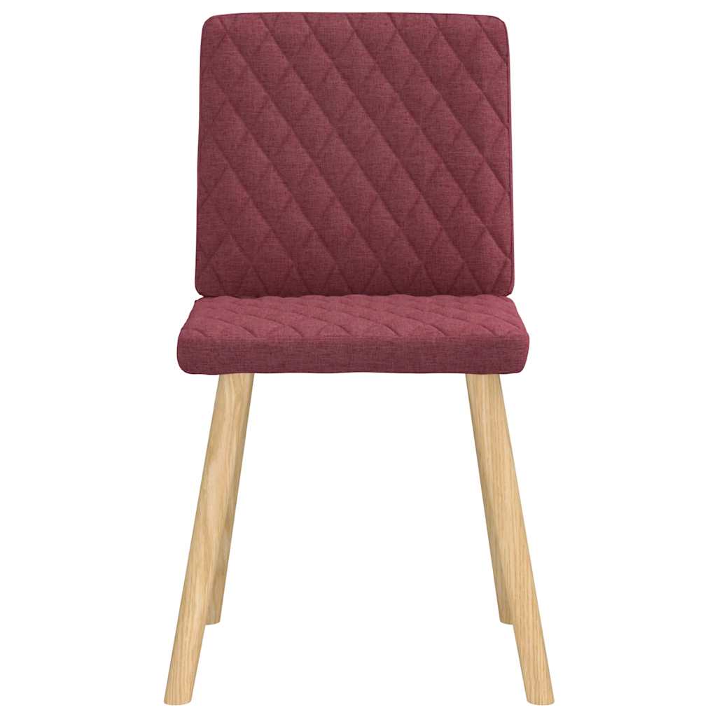 vidaXL Eetkamerstoelen 2 st stof wijnrood