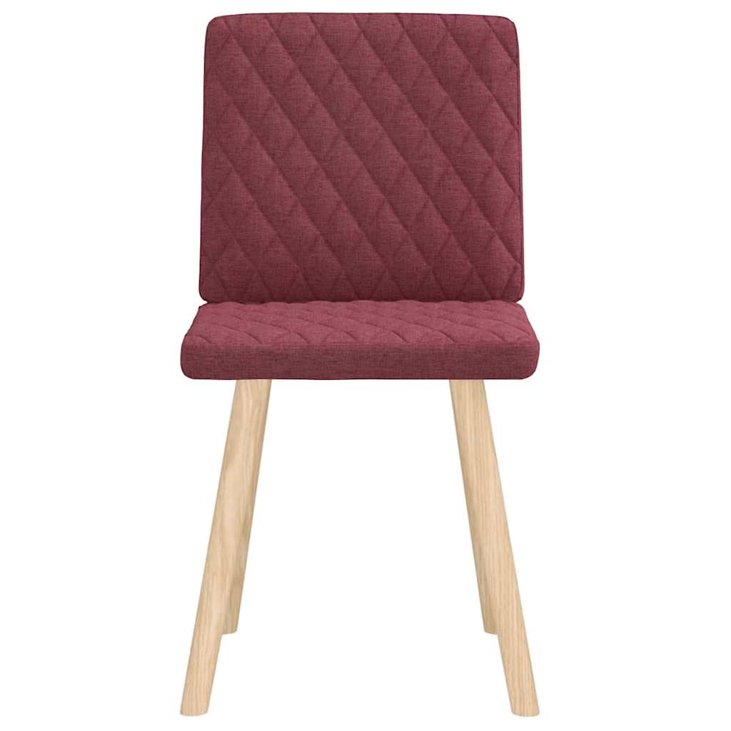 vidaXL Eetkamerstoelen 2 st stof wijnrood afbeelding