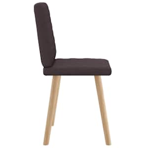 Jídelní židle 2 ks tmavě hnědé textil - obrázek 5