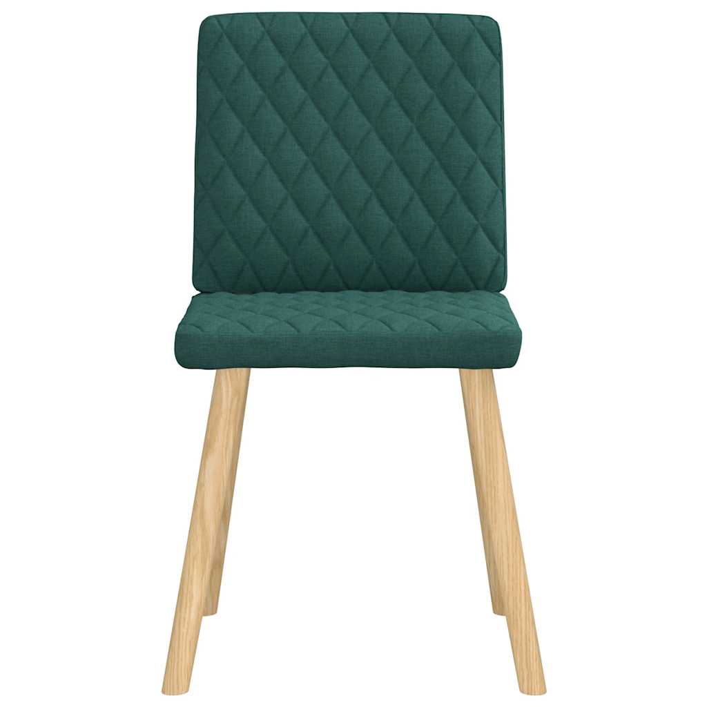 vidaXL Eetkamerstoelen 2 st stof donkergroen