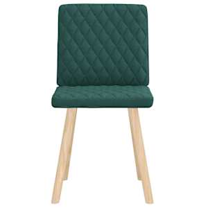 Jídelní židle 4 ks tmavě zelené textil - obrázek 3