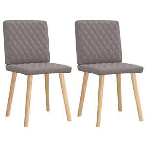 Jídelní židle 2 ks taupe textil - obrázek 2
