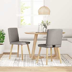 Jídelní židle 2 ks taupe textil - obrázek 1
