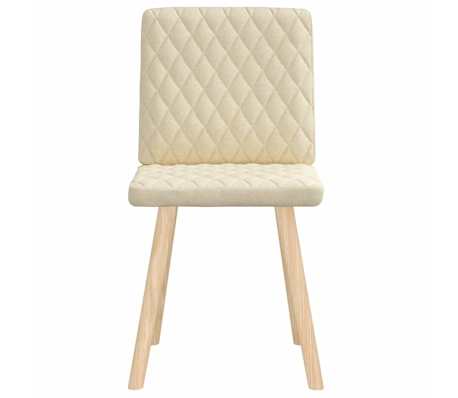 vidaXL Chaises &agrave; manger lot de 2 cr&egrave;me tissu