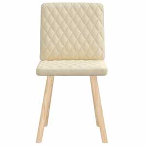 vidaXL Chaises &agrave; manger lot de 2 cr&egrave;me tissu