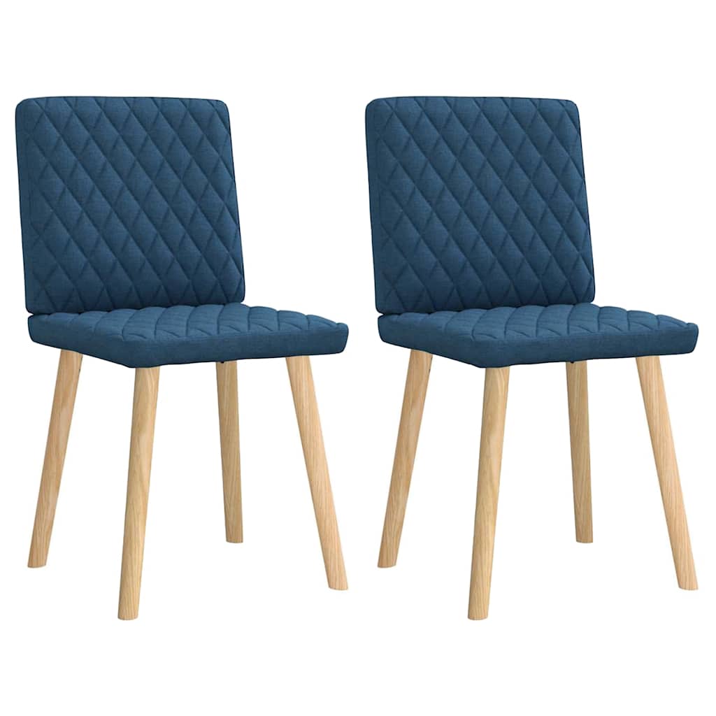 vidaXL Jídelní židle 2 ks modré textil