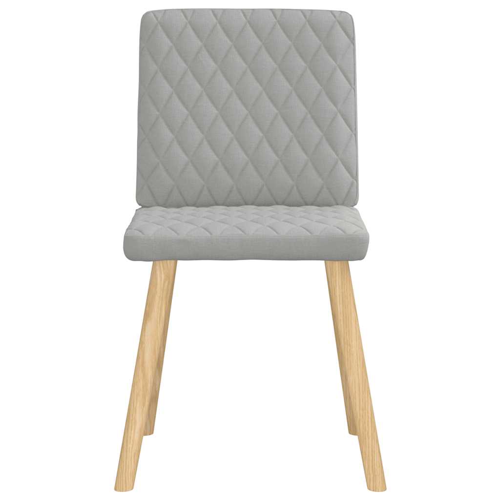 vidaXL Eetkamerstoelen 2 st stof wolk grijs