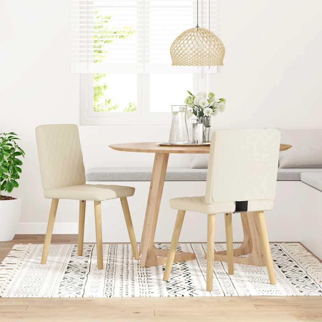 vidaXL Sedie da Pranzo 2 pz Lino