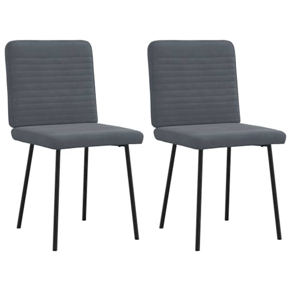 vidaXL s&ouml;&ouml;gitoolid 2 tk, tumehall, samet