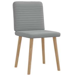 Jídelní židle 2 ks světle šedé textil - obrázek 4
