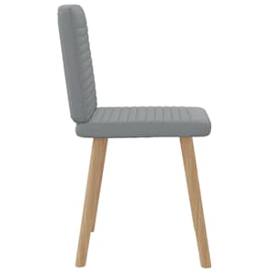 Jídelní židle 2 ks světle šedé textil - obrázek 5