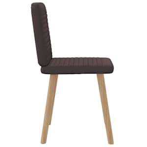 Jídelní židle 2 ks tmavě hnědé textil - obrázek 5