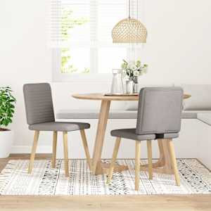 Jídelní židle 2 ks taupe textil - obrázek 2